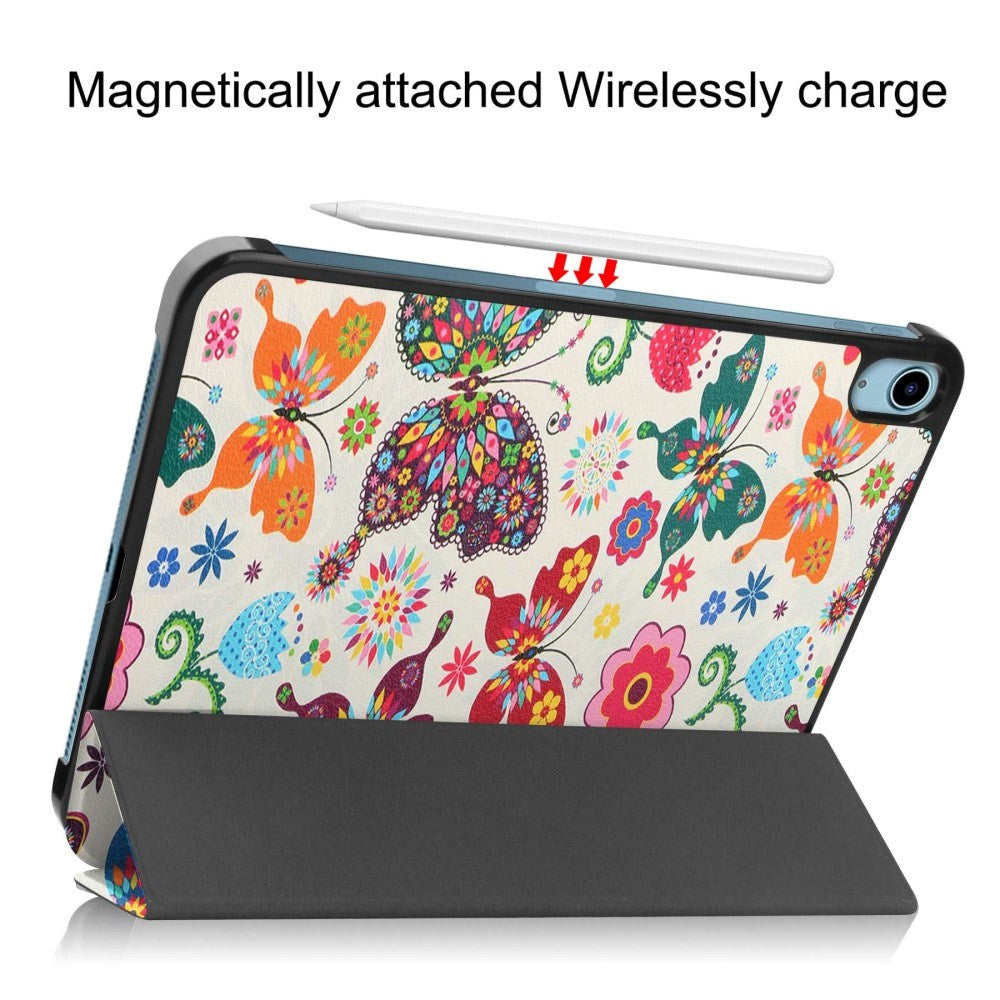 iPad 10.9" (2024/2022) Leather Tri-fold Case - Butterflies