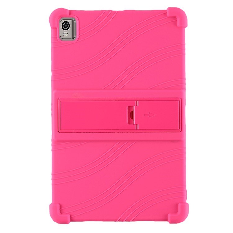 EIDERWOOD Nokia T21 Shock-Absorbing Silicone Case with Kickstand - Pink