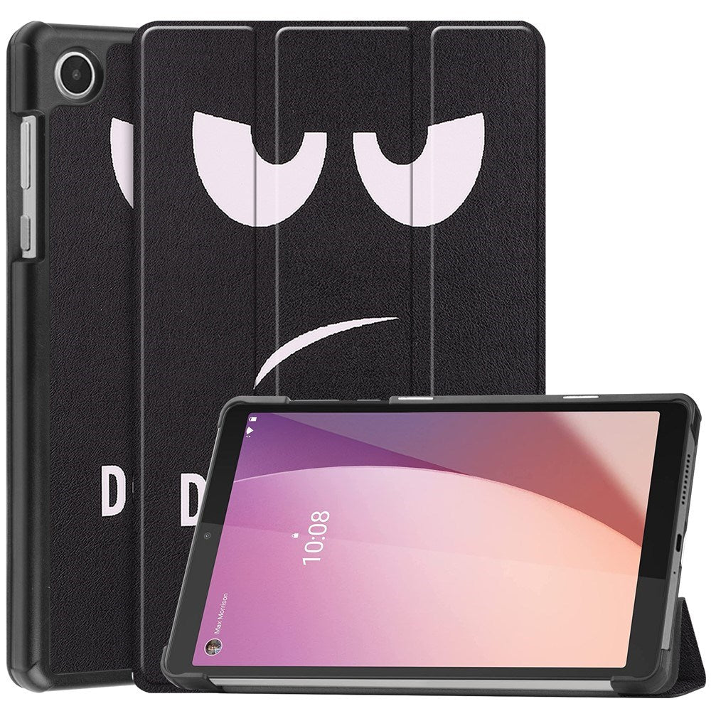 EIDERWOOD Lenovo Tab M8 (4th Gen.) Tri-Fold Faux Leather Flip Case with Pattern - Don't Touch Me
