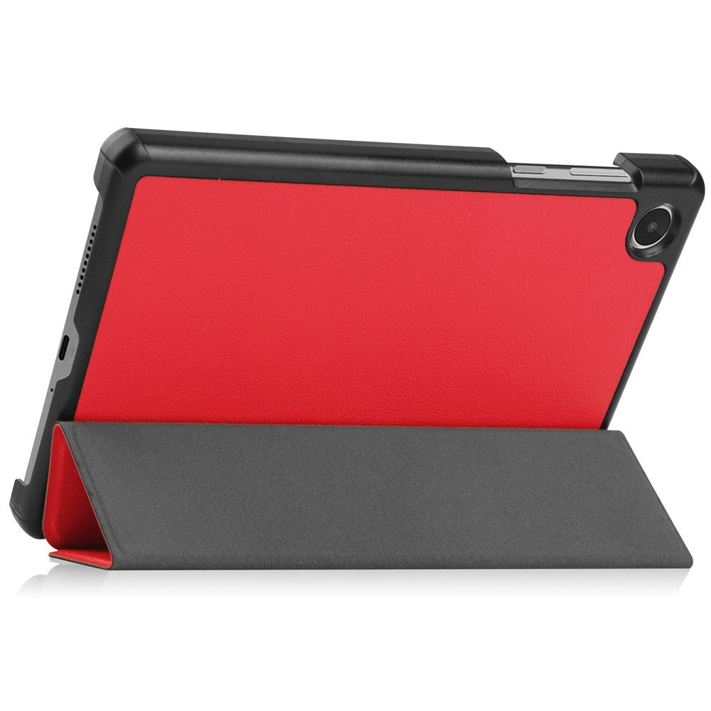 EIDERWOOD Lenovo Tab M8 (4th Gen.) Tri-Fold Faux Leather Flip Case - Red