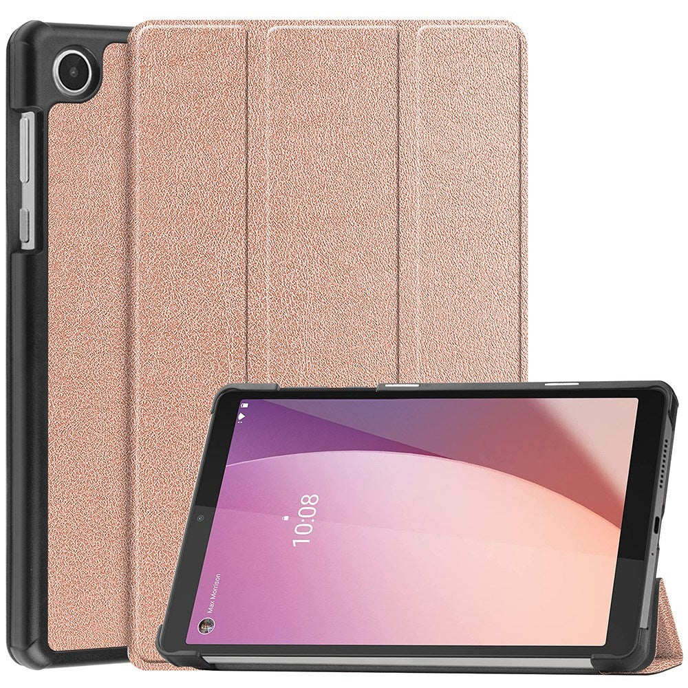 EIDERWOOD Lenovo Tab M8 (4th Gen.) Tri-Fold Faux Leather Flip Case - Rose Gold