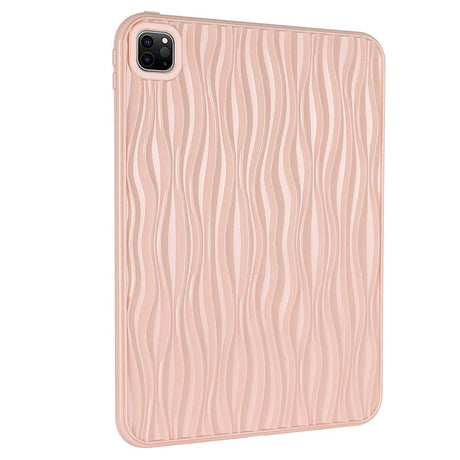 iPad Pro 11" (2022 / 2021 / 2020 / 2018) Flexible Plastic Case - Wavy Design - Pink