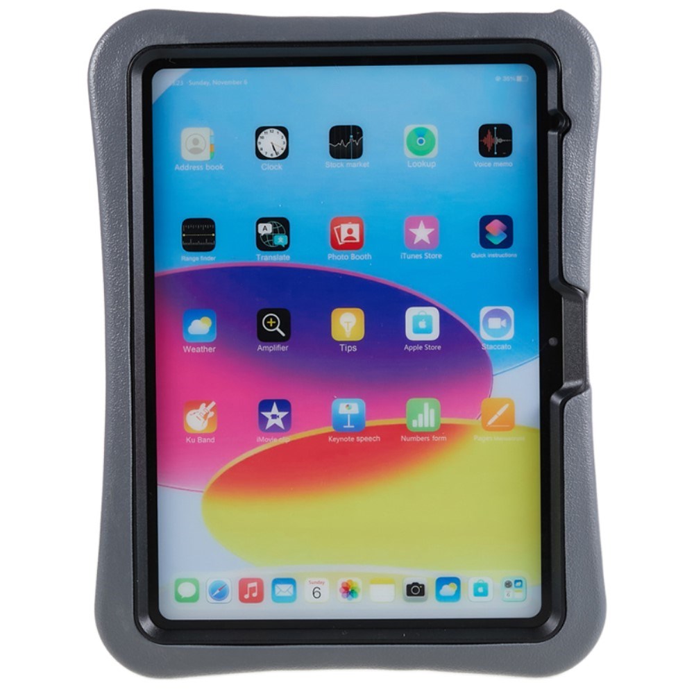EIDERWOOD iPad 11" (2025) / 10.9" (2024 / 2022) Kids Case with Stand Function - Grey / Black