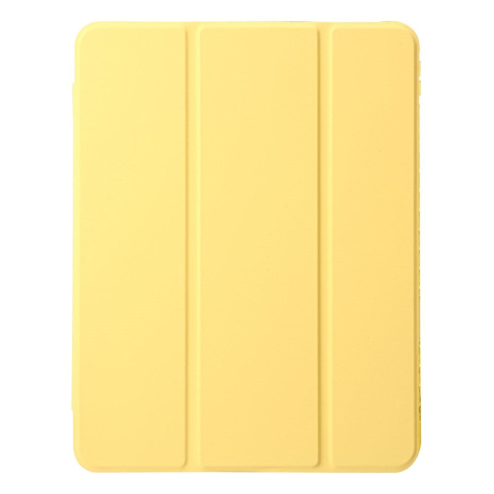 EIDERWOOD iPad 10.9" (2024/2022) Tri-Fold Artificial Leather Flip Case w. Apple Pencil Holder - Yellow