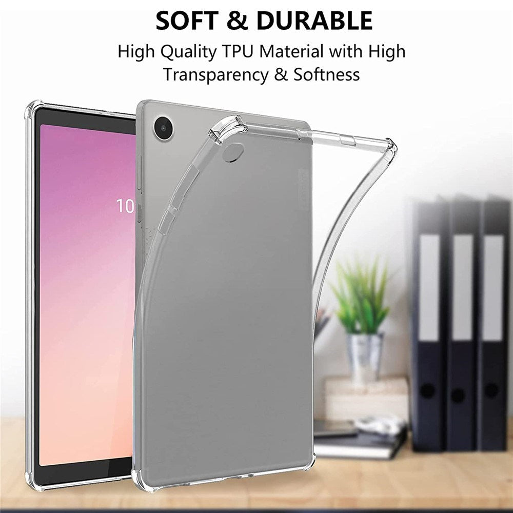 Lenovo Tab M8 (4th Gen.) Flexible Plastic Case with Shock-Absorbing Corners - Transparent