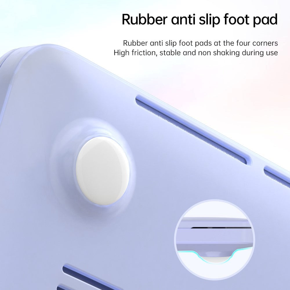 Macbook Pro 14 M5/M4/M3/M2/M1 (2025-2021) Plastic Case w. Stand Function - Frosted Black