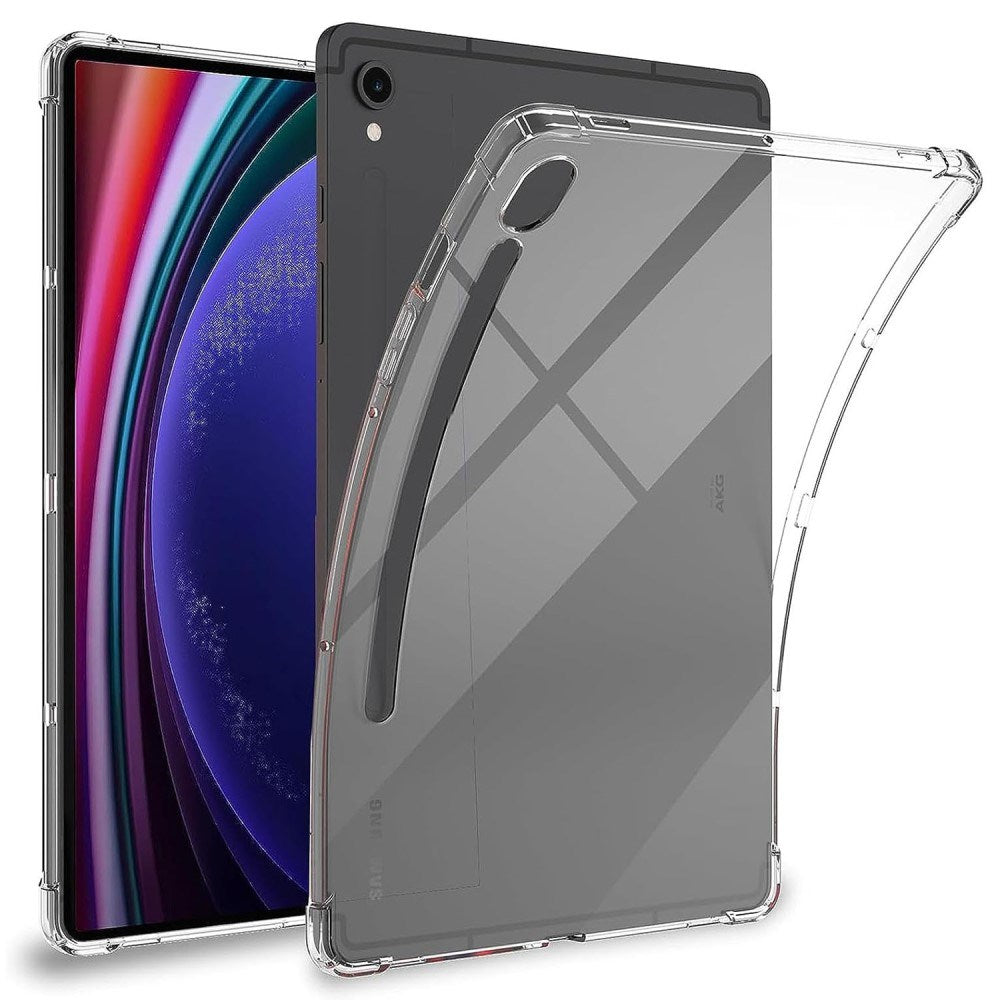 Samsung Galaxy Tab S9 Flexible Plastic Back Case with Screen Protector - Transparent