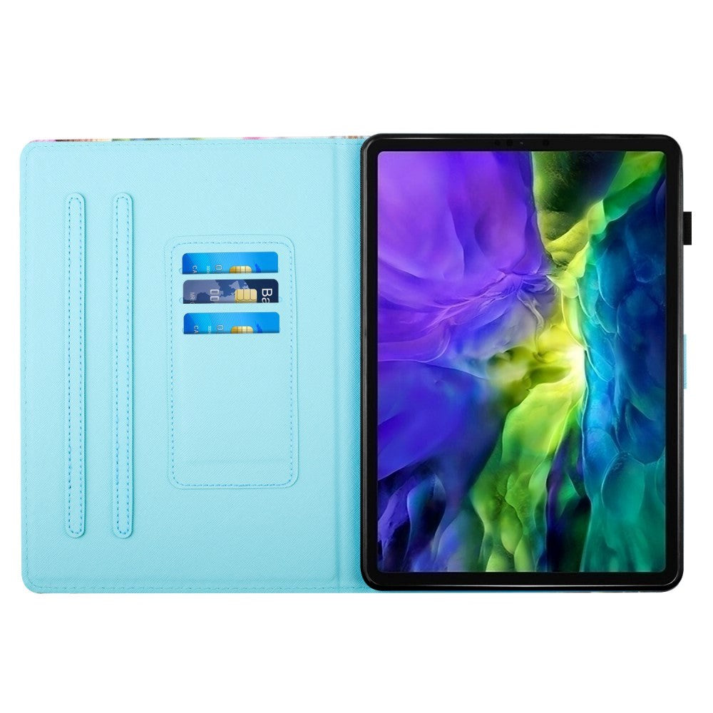 iPad 10.9" (2024/2022) Faux Leather Case w. Kickstand & Card Holder - Cat