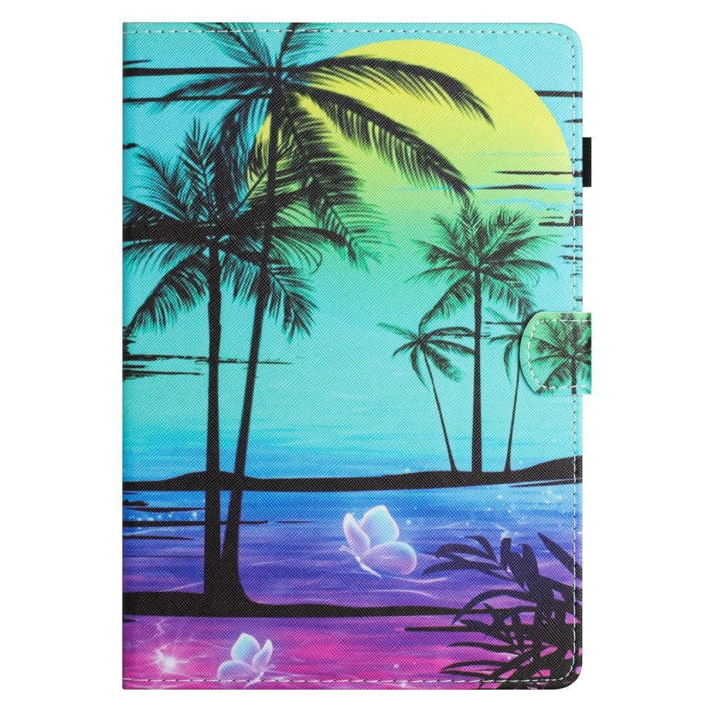 iPad 10.9" (2024/2022) Faux Leather Case w. Kickstand & Card Holder - Palms