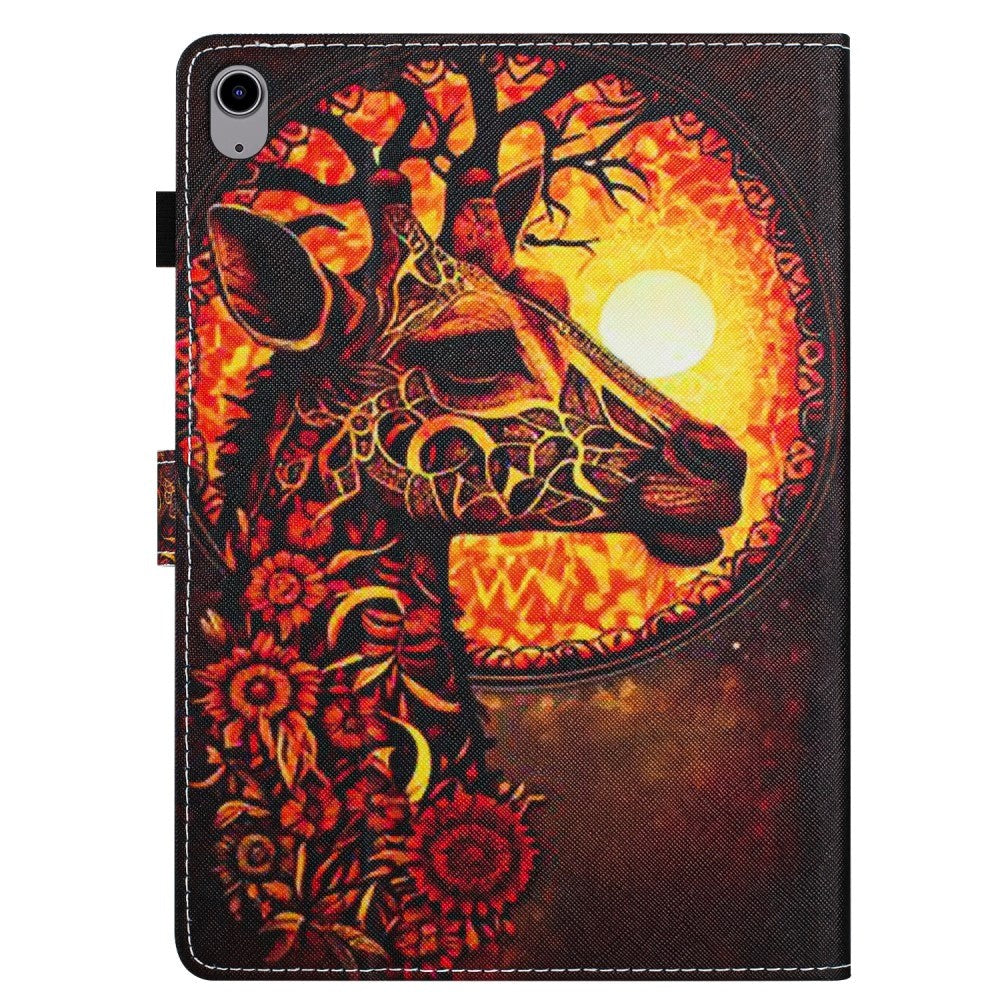 iPad 10.9" (2024/2022) Faux Leather Case w. Kickstand & Card Holder - Giraffe