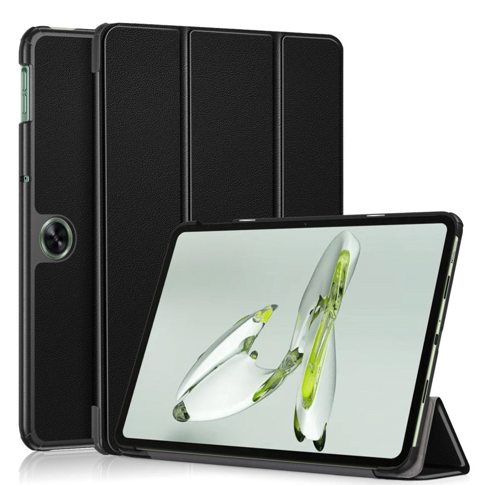OnePlus Pad Go Tri-Fold Leather Case w. Stand - Black