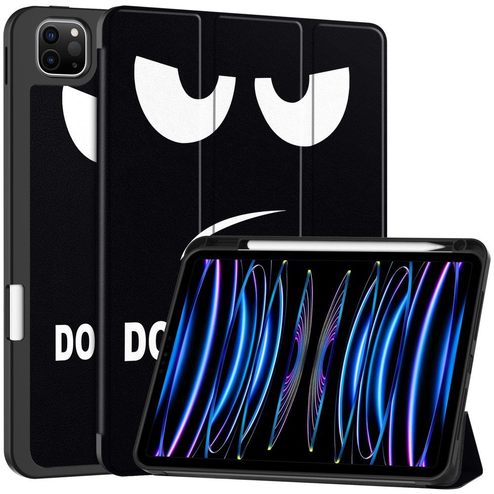 EIDERWOOD iPad Pro 11" (2025 / 2024) Tri-Fold Faux Leather Flip Case w. Wake-up / Sleep Function - Don't Touch Me