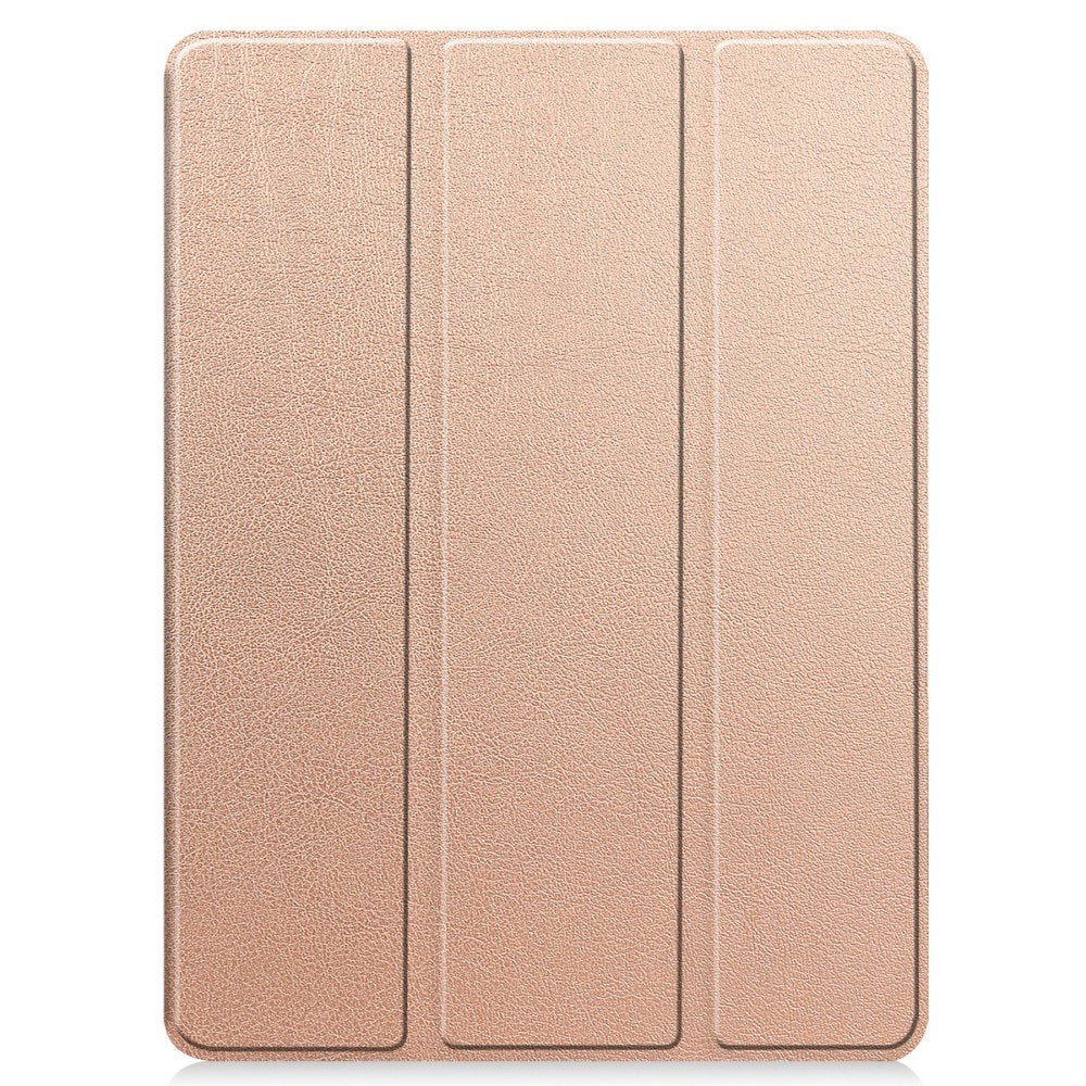 EIDERWOOD iPad Pro 11" (2025 / 2024) Tri-Fold Artificial Leather Flip Case w. Apple Pencil Holder - Rose Gold