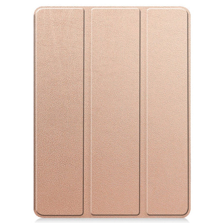 EIDERWOOD iPad Pro 11" (2024) Tri-Fold Artificial Leather Flip Case w. Apple Pencil Holder - Rose Gold