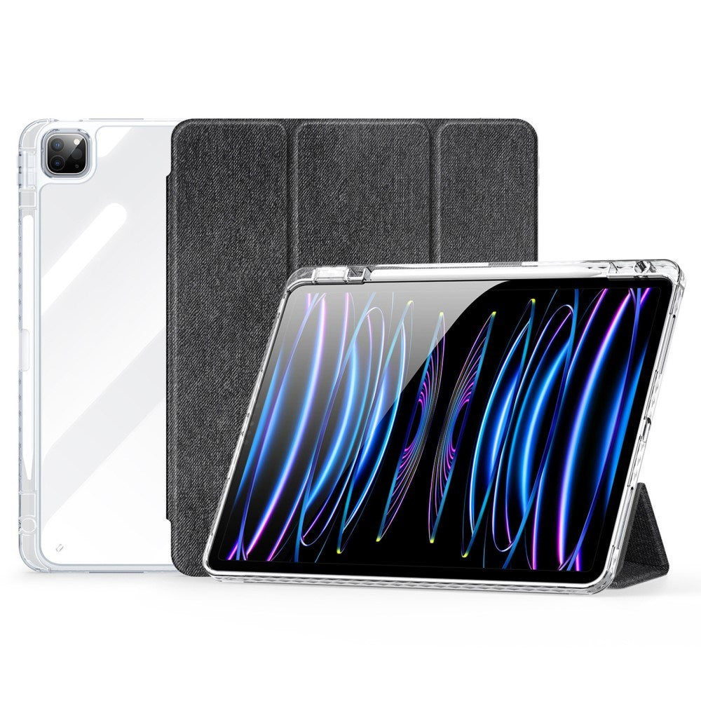 iPad Pro 13" (2025 / 2024) DUX DUCIS Unid Series Tri-Fold Flip Case - Transparent / Black