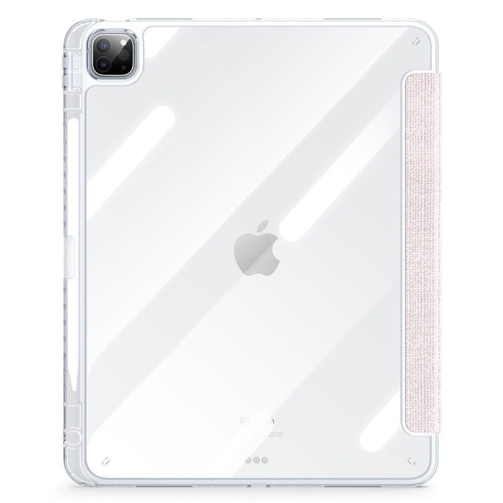 iPad Pro 13" (2025 / 2024) DUX DUCIS Unid Series Tri-Fold Flip Case - Transparent / Pink
