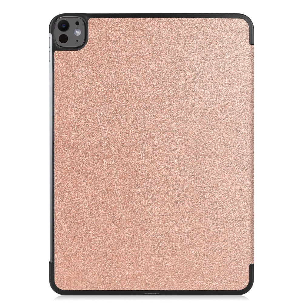 EIDERWOOD iPad Pro 13" (2025 / 2024) Tri-Fold Leather Flip Case - Rose Gold
