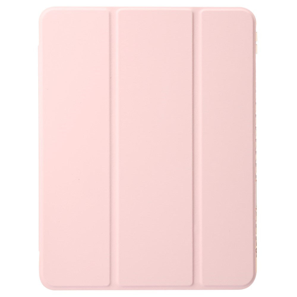 EIDERWOOD iPad Pro 13" (2025 / 2024) Tri-Fold Artificial Leather Flip Case w. Apple Pencil Holder - Light Pink