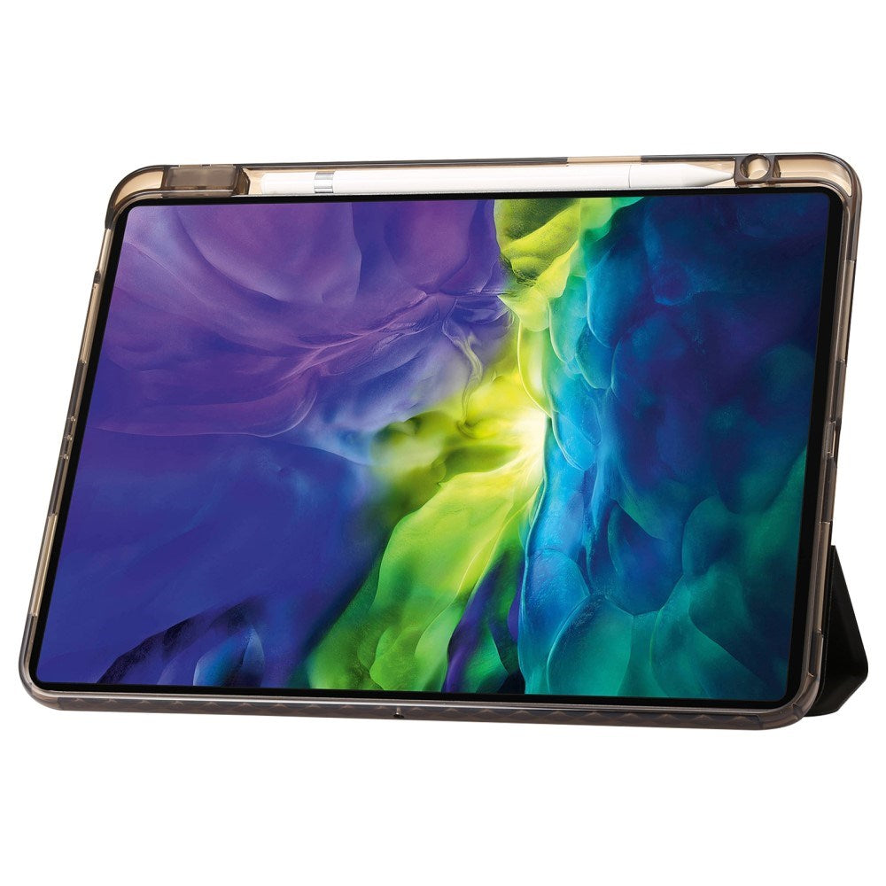 EIDERWOOD iPad Pro 11" (2025 / 2024) Tri-Fold Artificial Leather Flip Case w. Apple Pencil Holder - Black