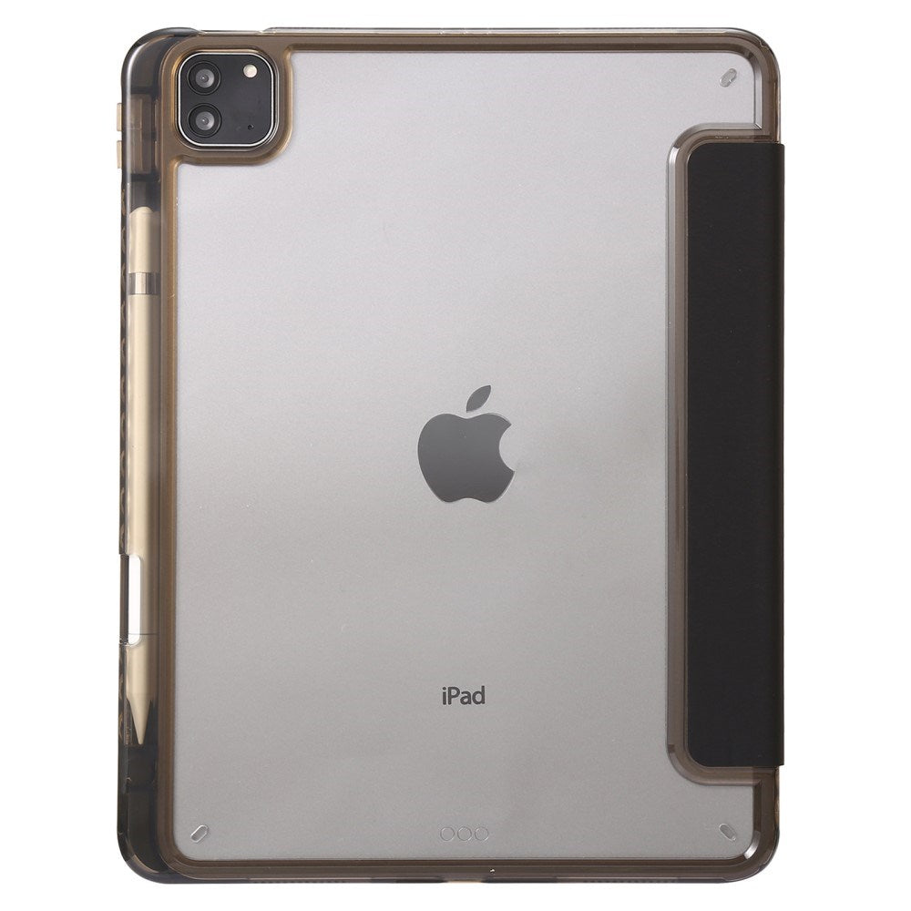 EIDERWOOD iPad Pro 11" (2025 / 2024) Tri-Fold Artificial Leather Flip Case w. Apple Pencil Holder - Black