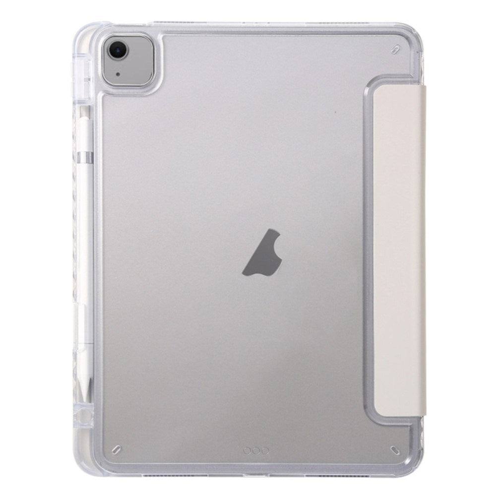 EIDERWOOD iPad Air 11" (2024) Tri-Fold Artificial Leather Flip Case w. Apple Pencil Holder - Grey