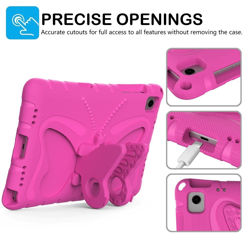 Samsung Galaxy Tab A11+ (Plus) / A9+ (Plus) EIDERWOOD Kids Case - Butterfly Kickstand Case - Hot Pink