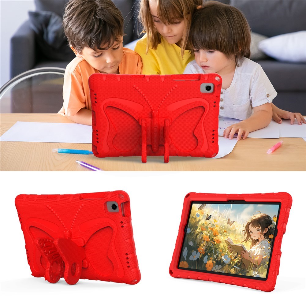Samsung Galaxy Tab A11+ (Plus) / A9+ (Plus) EIDERWOOD Kids Case - Butterfly Kickstand Case - Red