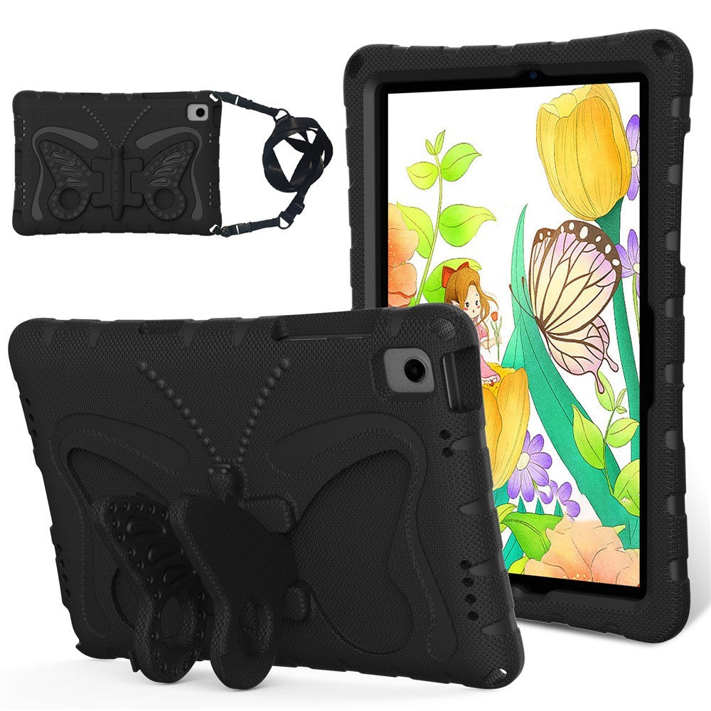 Samsung Galaxy Tab A11+ (Plus) / A9+ (Plus) EIDERWOOD Kids Case - Butterfly Kickstand Case - Black