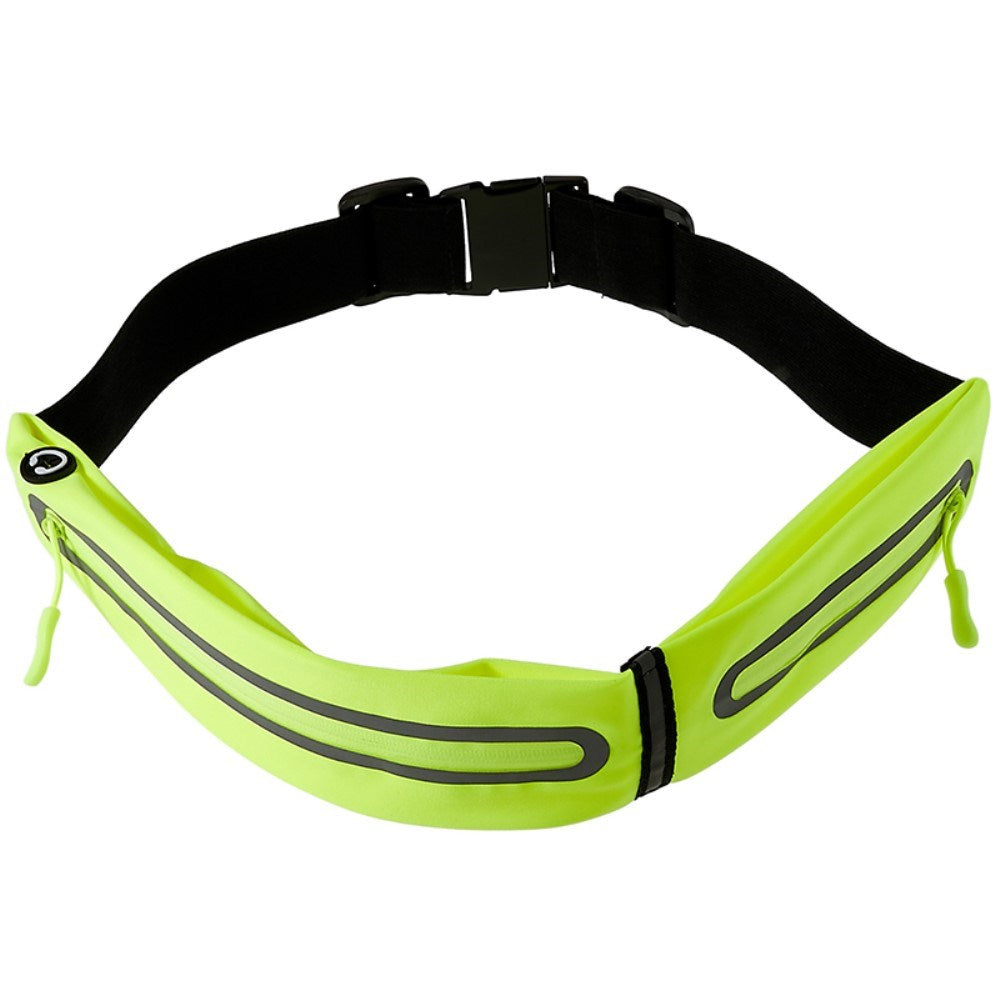 Running Belt with Reflector & Storage Pockets - Green