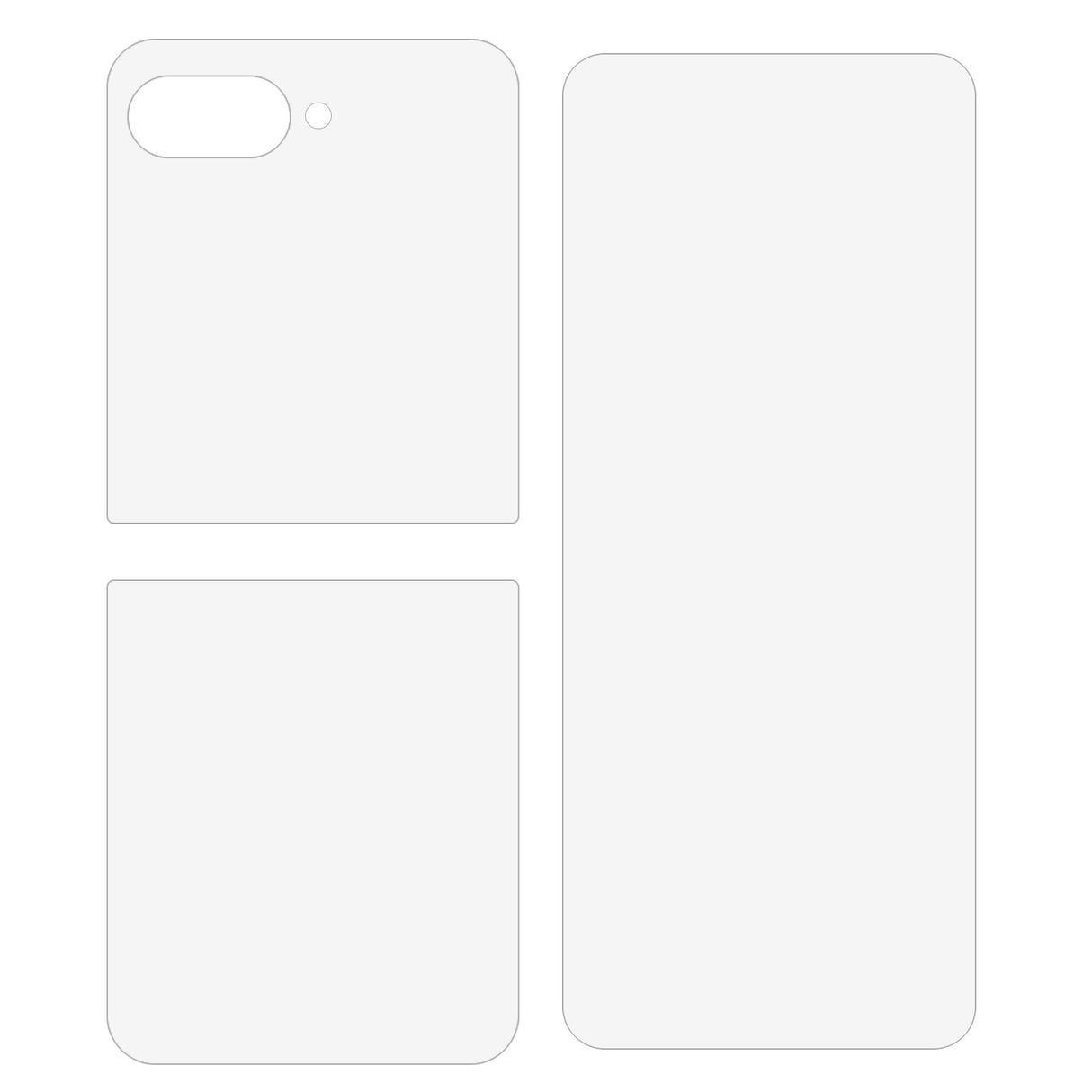 Screen Protector Set for Motorola Razr 50 Ultra 5G – Front & Back Full Coverage, Soft Plastic Hydrogel Film