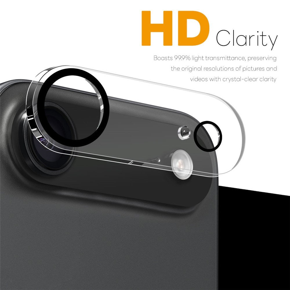 NORTHJO iPhone Air Tempered Camera Lens Glass - Transparent / Black Edge - 2 Pcs.