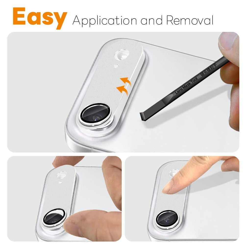 NORTHJO iPhone Air Camera Lens Protector - Matte Metal & Glass - Silver