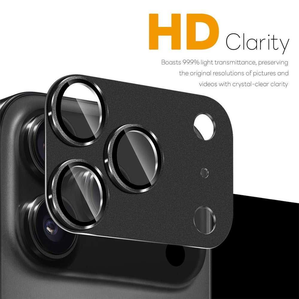 NORTHJO iPhone 17 Pro Camera Lens Protector - Matte Metal & Glass - Black
