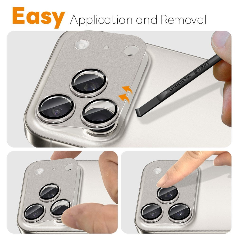 NORTHJO iPhone 17 Pro Camera Lens Protector - Matte Metal & Glass - Grey