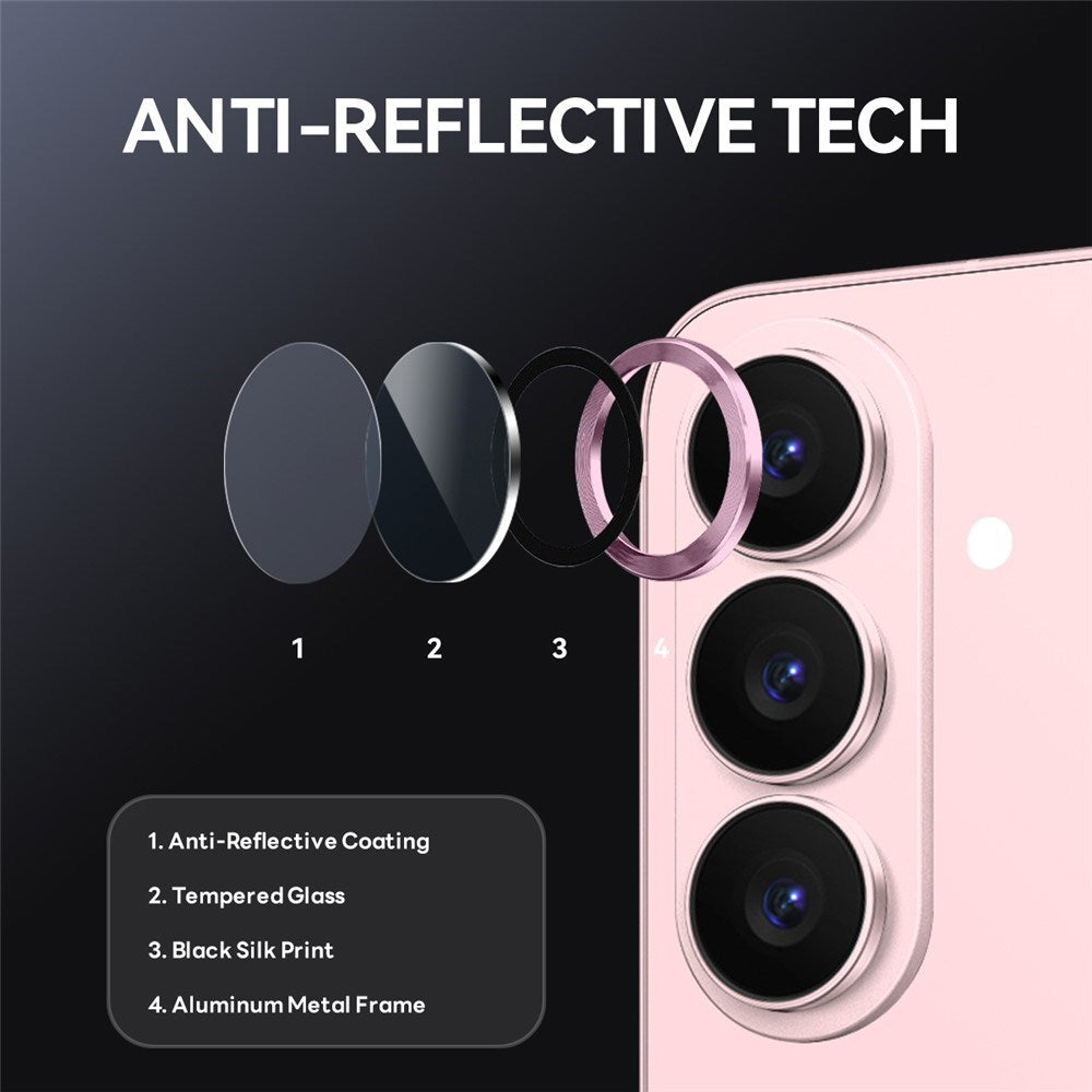 Samsung Galaxy S26 NORTHJO Camera Lens Protection - Metal & Glass - Pink