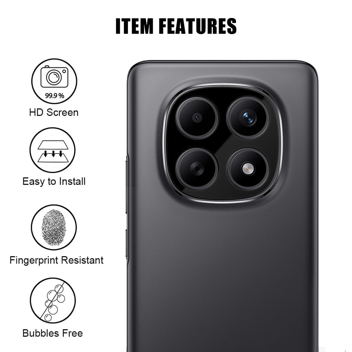 Xiaomi Redmi Note 15 (5G) Tempered Camera Lens Protector Glass – Transparent