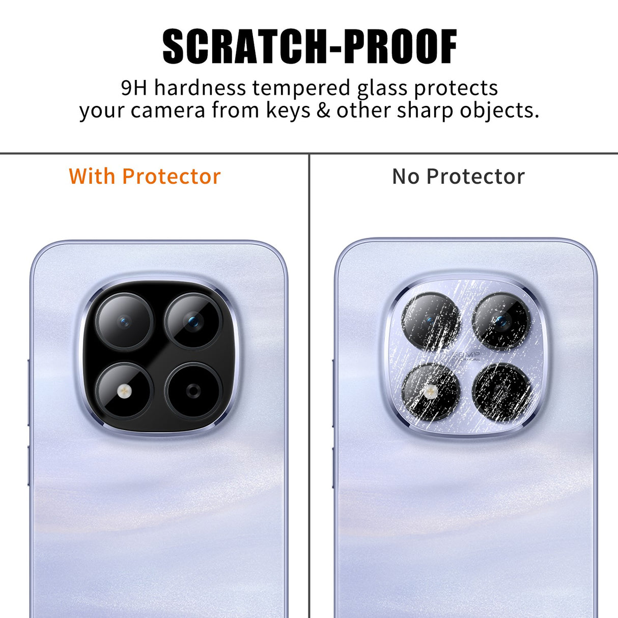 Xiaomi Redmi Note 15 Pro (5G) / 15 Pro+ (Plus) Tempered Camera Lens Protector Glass – Transparent