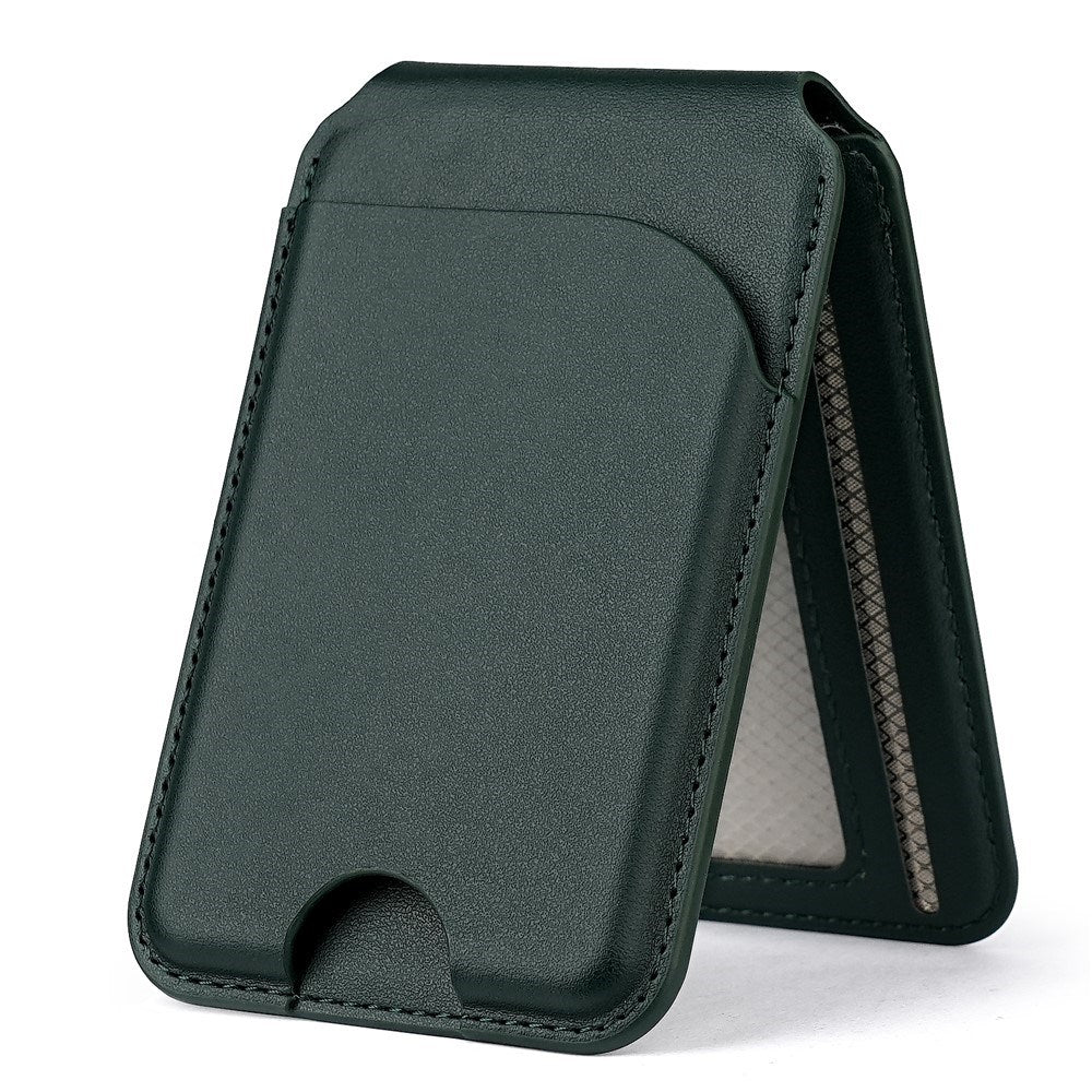 EIDERWOOD Magnetic Card Holder for 3 Cards with Stand Function - MagSafe Compatible - Green