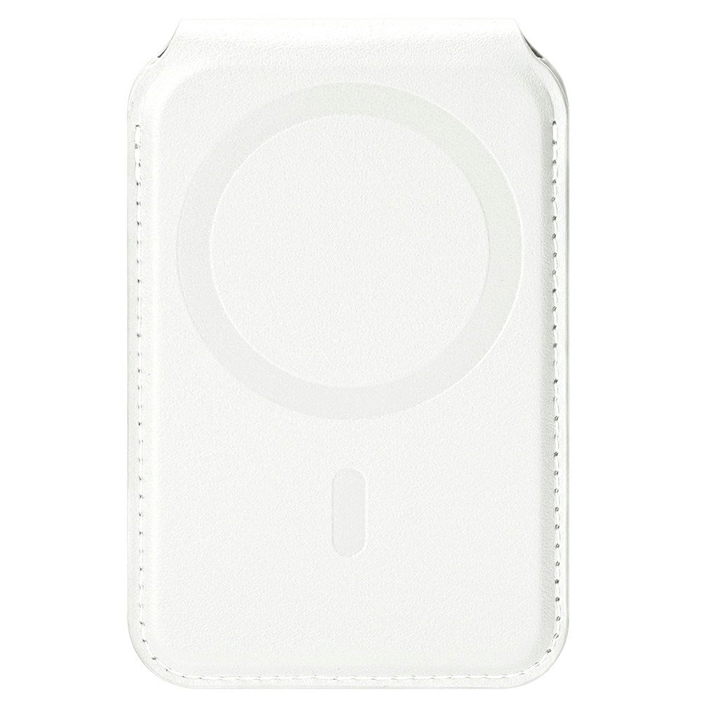 DUX DUCIS Magnetic Card Holder for 5 Cards with Stand Function - MagSafe Compatible - White / Green