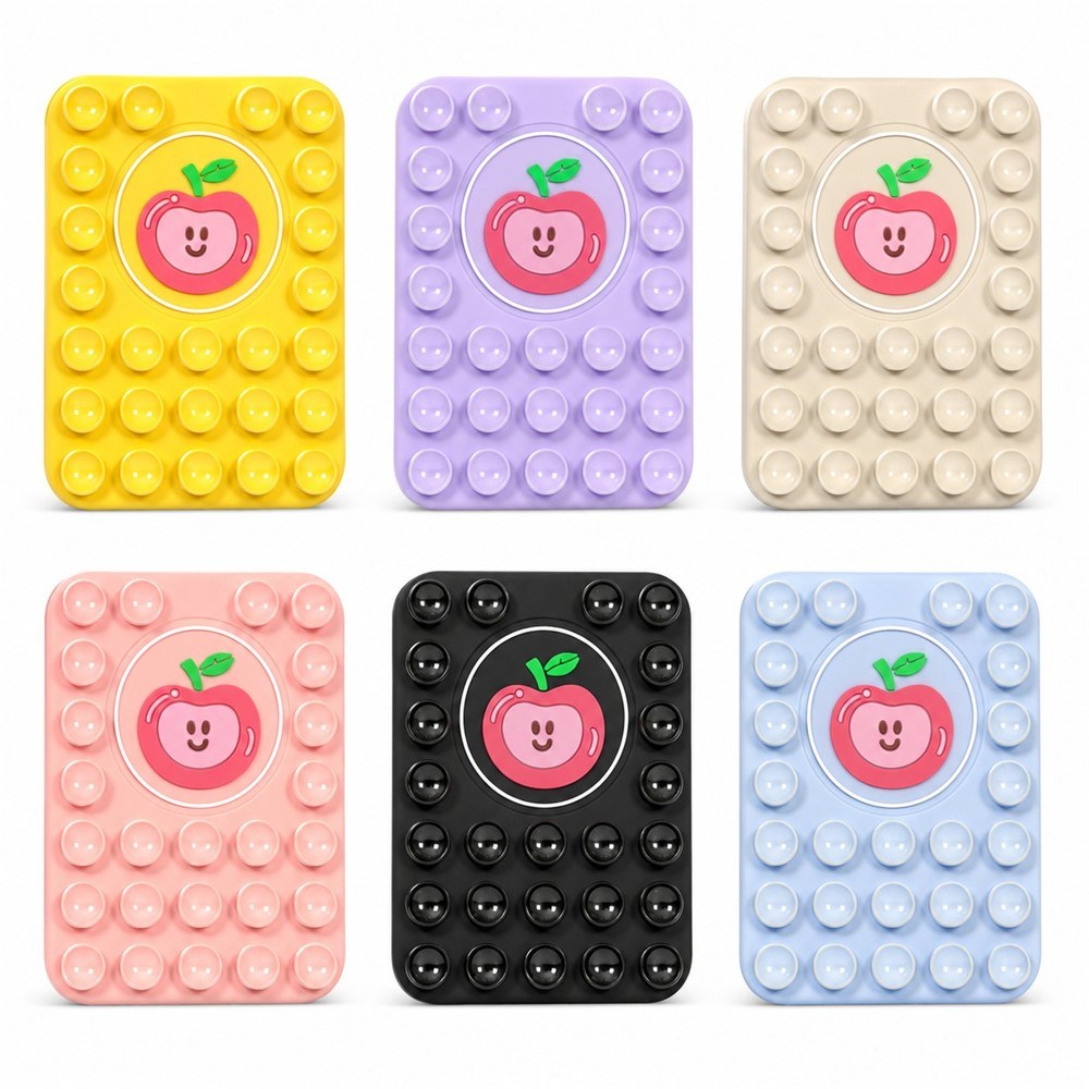 Silicone Suction Cup Phone Holder with Apple - MagSafe Compatible - Pink