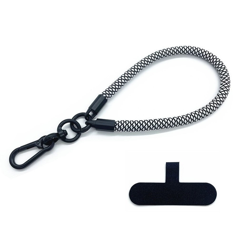 Polyester Wrist Strap with Insert Plate - 30cm - White / Black