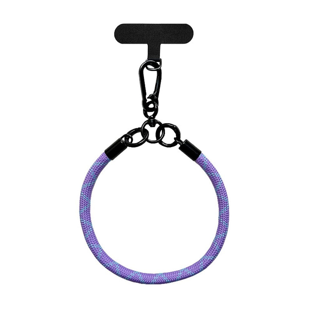 Braided Polyester Wrist Strap - incl. Insert Plate - 30cm - Purple / Blue