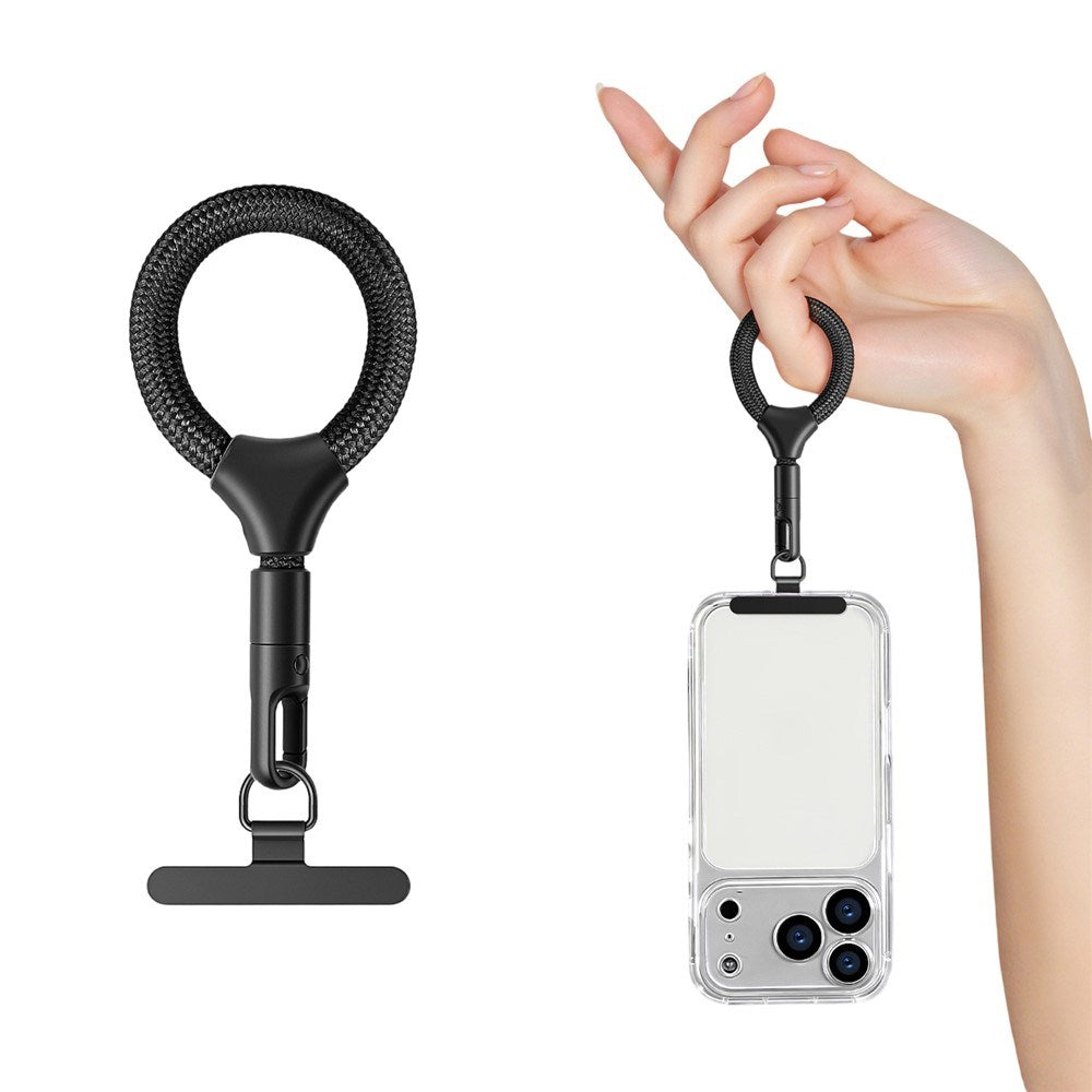 Polyester Phone Finger Strap - 10cm - Black
