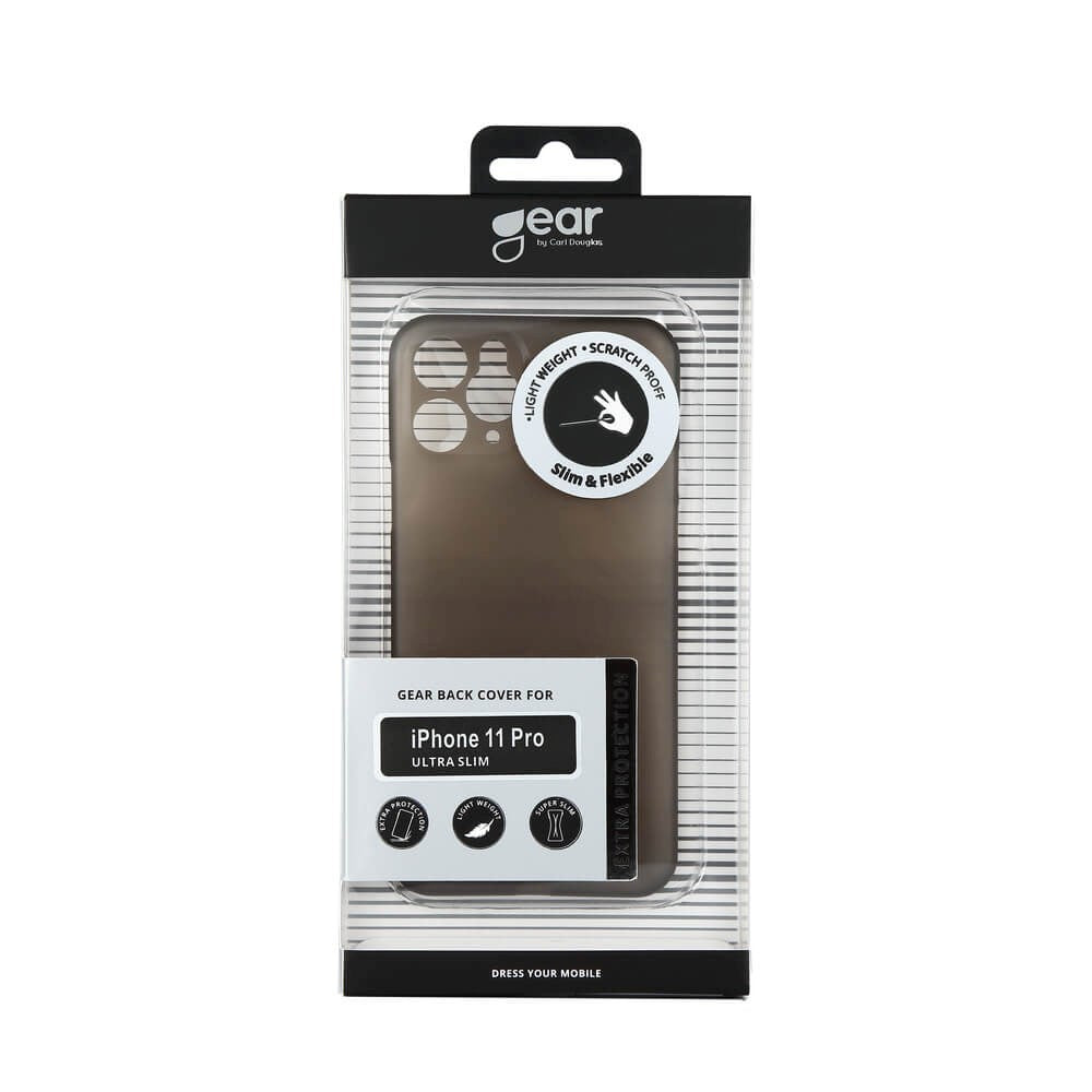 iPhone 11 Pro GEAR Semi Transparent Flexible Plastic Case - Black