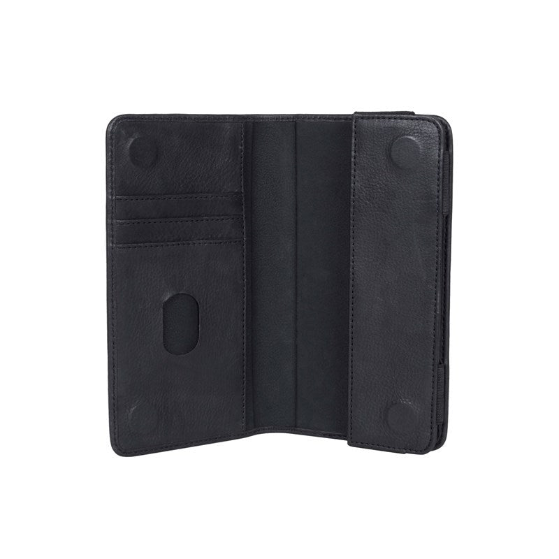 GEAR Buffalo Wallet Universal Genuine Leather Wallet Case Black - (Max. Phone: 157 x 76 x 10 mm)