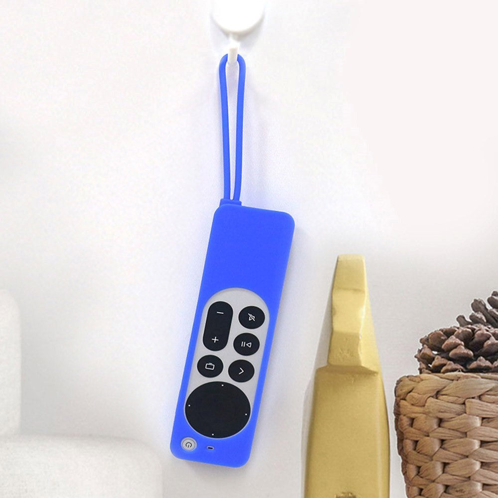 Apple Siri Remote Silicone Case (2nd & 3rd gen.) w. Strap - Blue