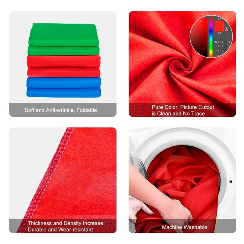 Photo Background with Clips - 2 x 2 m - Red