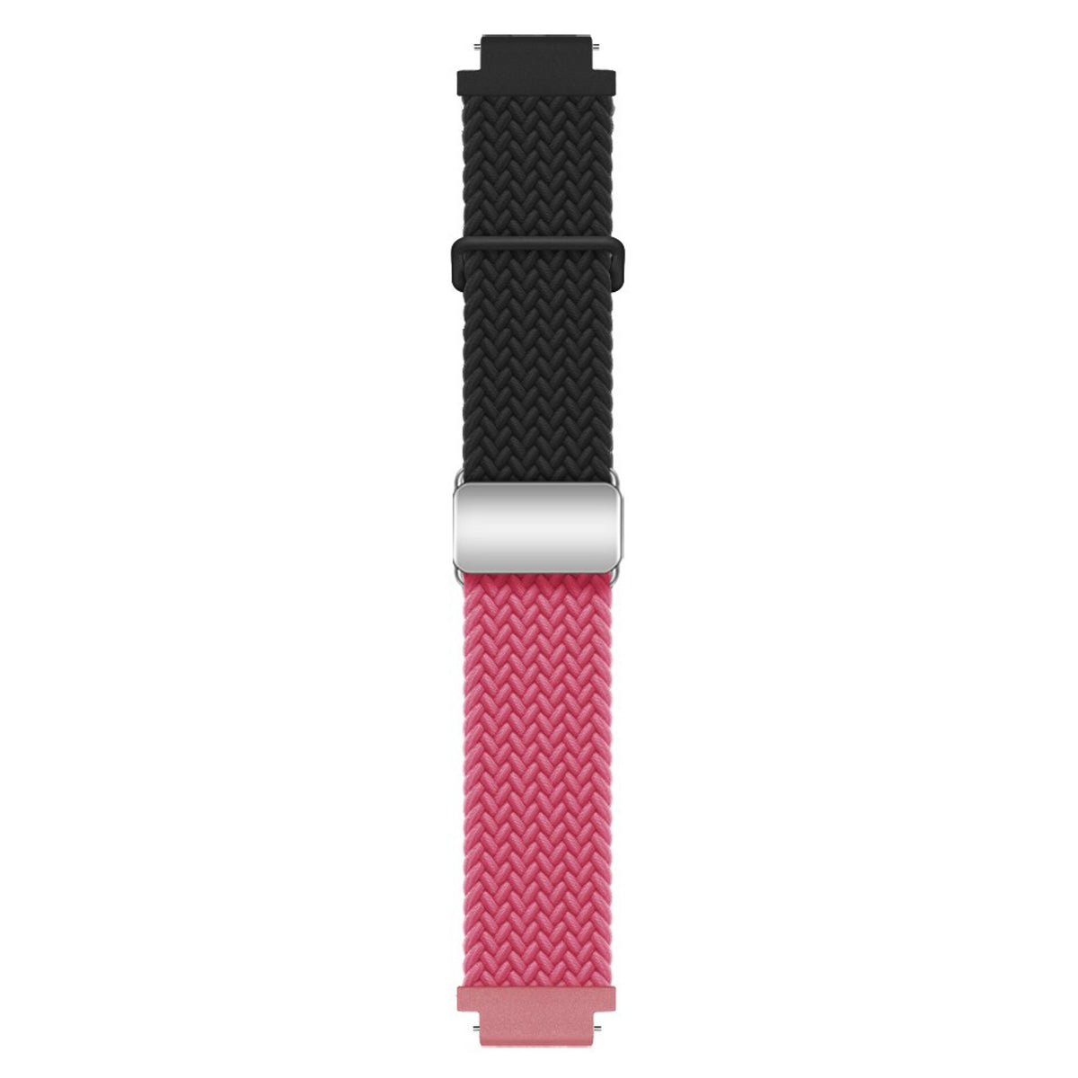 Universal 18mm EIDERWOOD Woven Watch Strap - Black / Pink