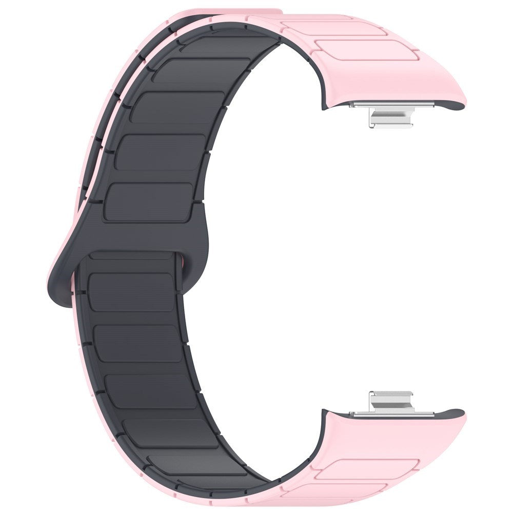 Xiaomi Smart Band 10 Pro / 9 Pro / 8 Pro Two-Tone Magnetic Flexible Plastic Strap - Pink / Grey