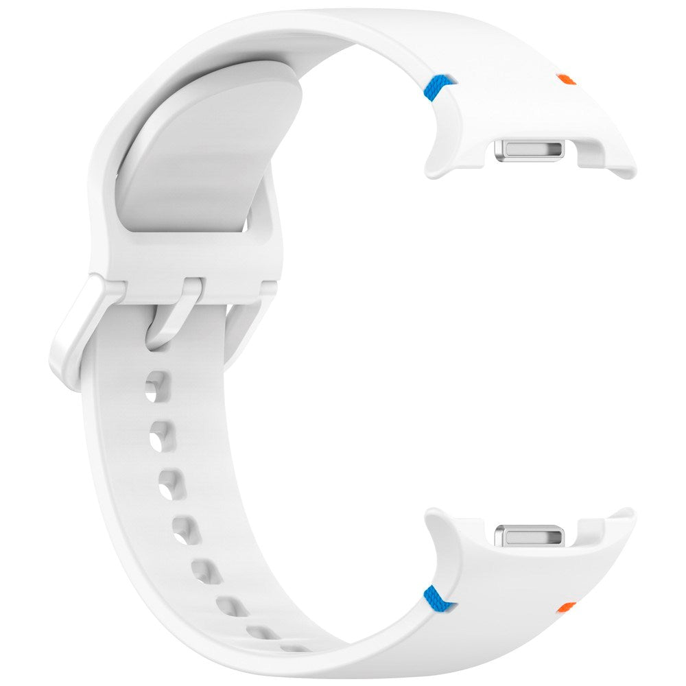 EIDERWOOD Samsung Galaxy Watch 8 / 8 Classic (40 / 44 / 46mm) Silicone Strap with Stitching Line - White